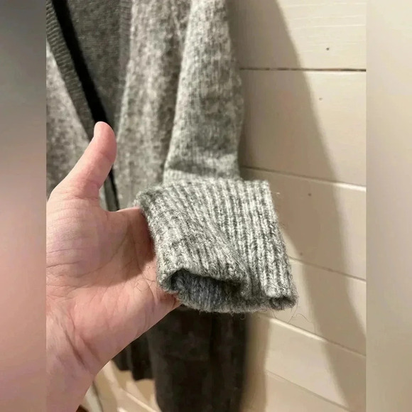 ADDITION  ELLE Gray & White long cardigan size X - Picture 4 of 7
